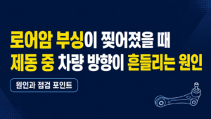 로어암 부싱이 찢어졌을 때 제동 중 차량 방향이 흔들리는 원인 썸네일