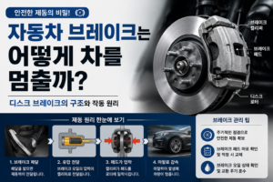 자동차 브레이크는 어떻게 차를 멈출까 디스크 브레이크의 구조와 작동 원리