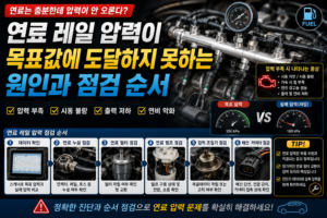 자동차 연료 레일 압력이 목표값에 도달하지 못하는 원인과 점검 순서 썸네일