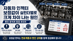 자동차 인젝터 보정값이 실린더별로 크게 차이 나는 원인 썸네일