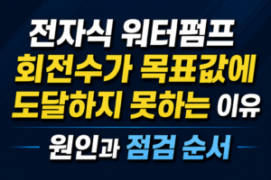 전자식 워터펌프 회전수가 목표값에 도달하지 못하는 원인과 점검 순서 썸네일