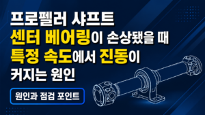 프로펠러 샤프트 센터 베어링이 손상됐을 때 특정 속도에서 진동이 커지는 원인 썸네일
