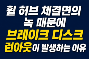 휠 허브 체결면의 녹 때문에 브레이크 디스크 런아웃이 발생하는 이유 썸네일