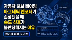 자동차 허브 베어링의 마그네틱 엔코더가 손상됐을 때 속도 신호가 불안정해지는 이유 썸네일