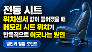 전동 시트 위치센서 값이 틀어졌을 때 메모리 시트 위치가 반복적으로 어긋나는 원인 썸네일